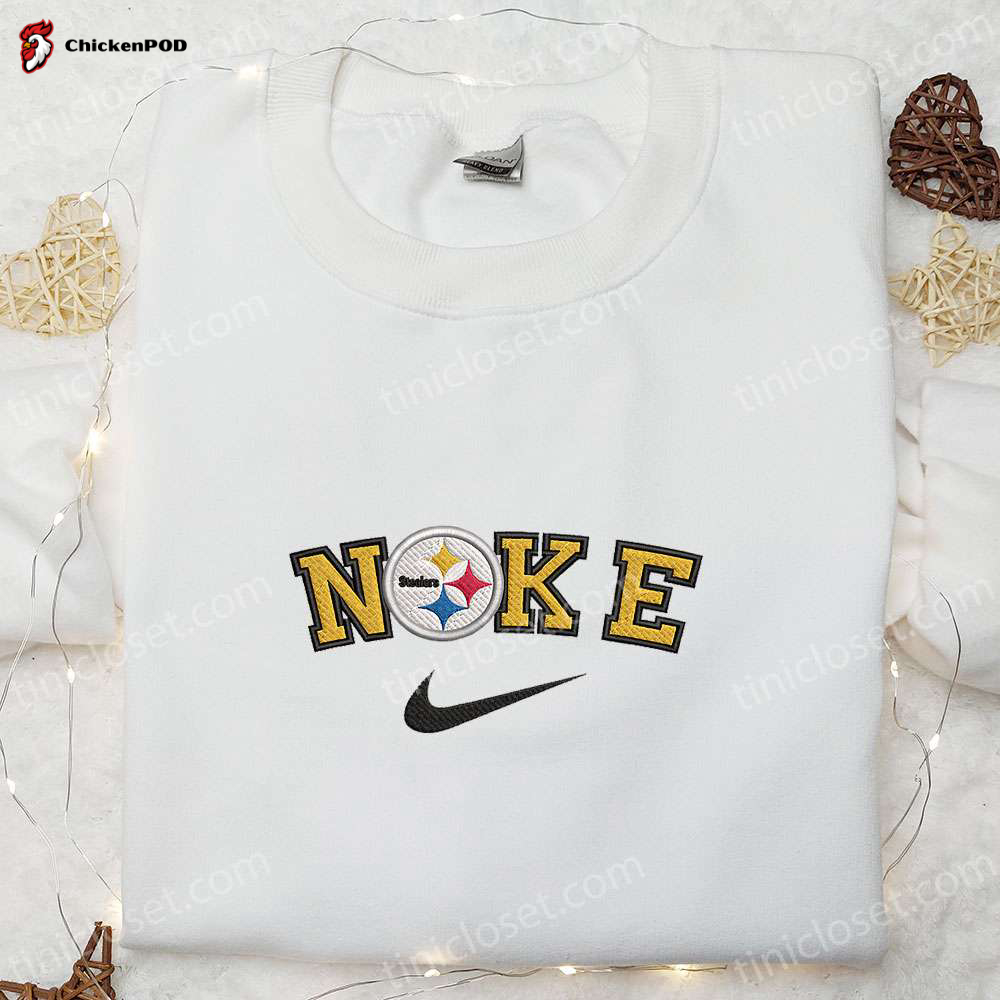 Nike x Steelers Embroidered T-shirt: Premium NFL Sports Gear with Custom Design