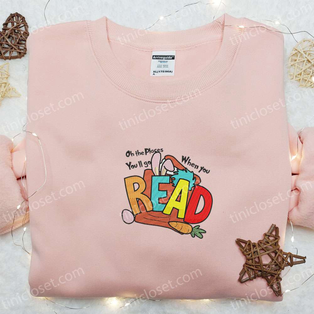 Explore with Dr Seuss: Oh The Places You ll Go Embroidered Shirt & Hoodie – Best Gift Idea