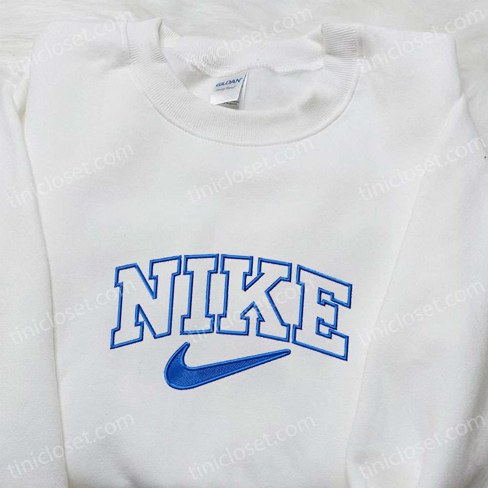 Nike Embroidered Shirt: Stylish Outline Design Perfect Gift for Family