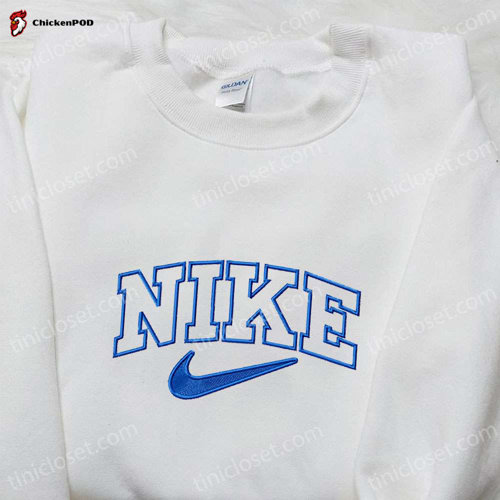 Nike Embroidered Shirt: Stylish Outline Design Perfect Gift for Family