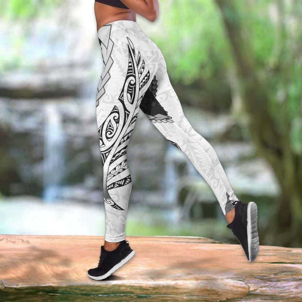 Paua Shell Maori Silver Fern tank top & leggings outfit For Women Sport Gifts