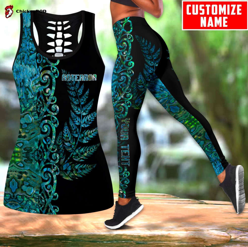 Persionalized Name New Zealand Combo Legging+ Tank Top Sport Gifts