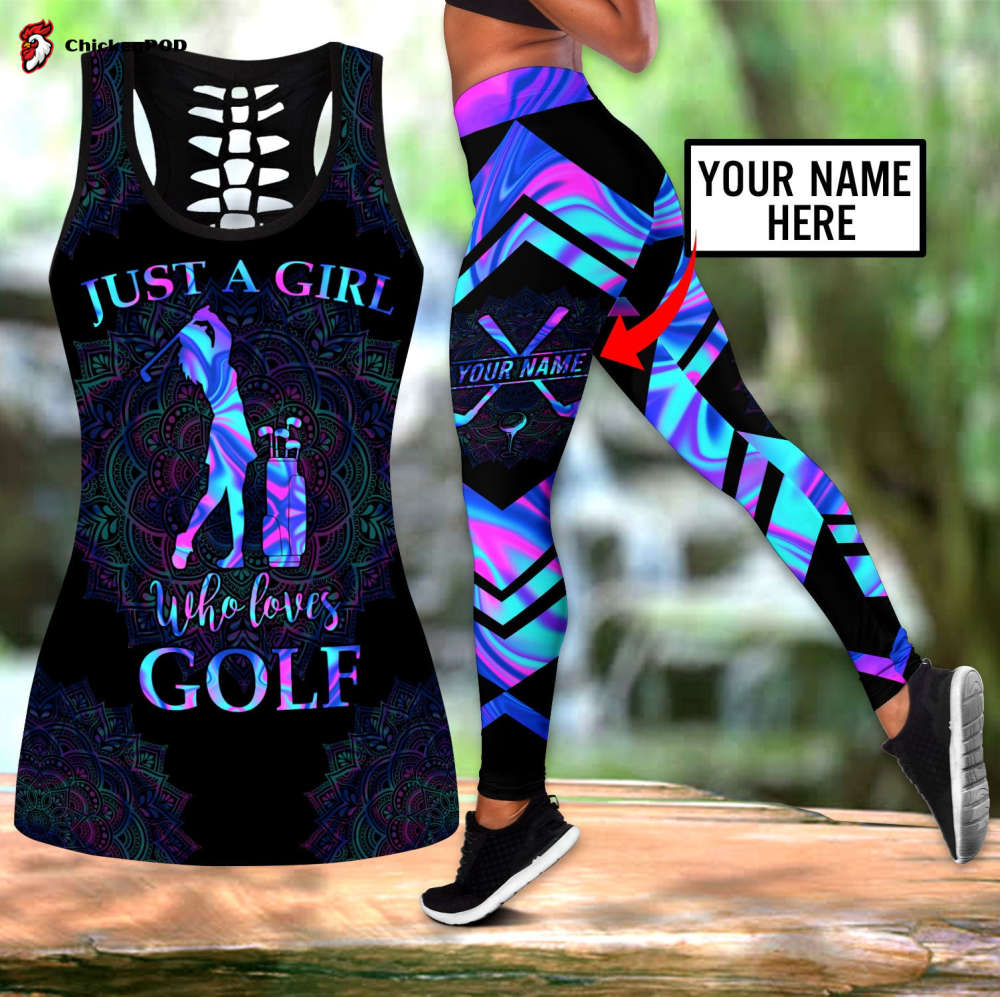 Personalized Golf Girl Combo Legging Tanktop