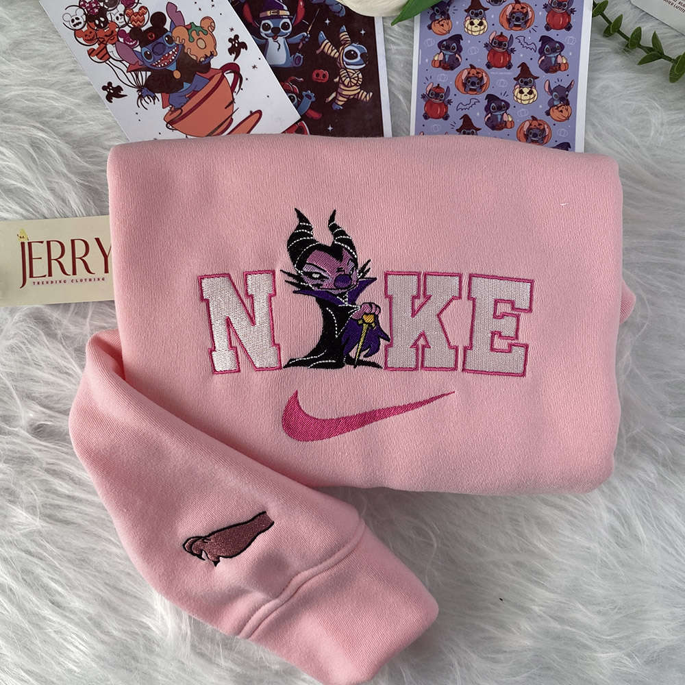 Custom Maleficent Angel Nike Sweatshirt: Ideal Halloween Couple Gift