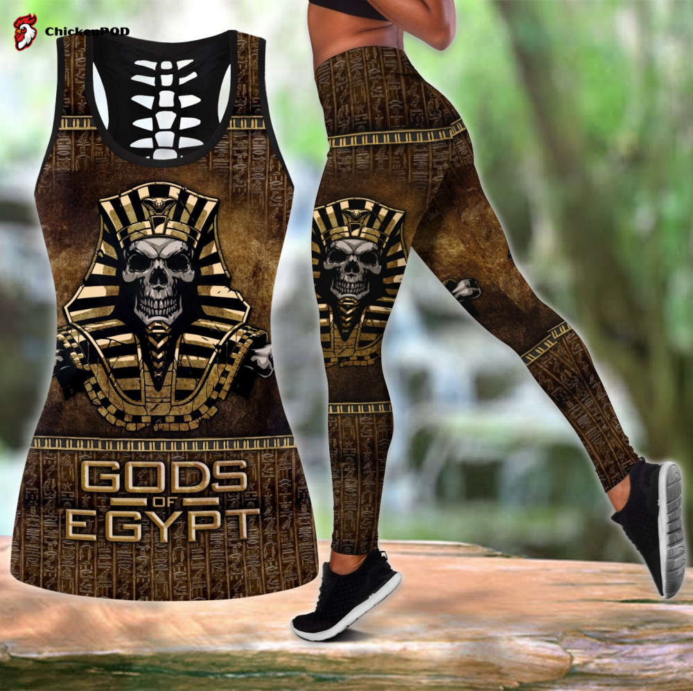 Pharaoh Skull Ancient Egypt D print Combo Legging Tank