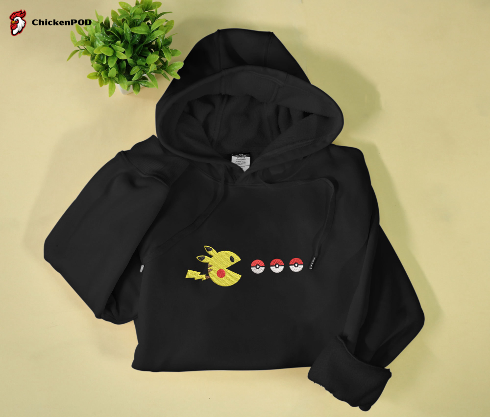 Pikachu Embroidered Hoodie – Perfect Christmas Birthday and Valentine s Day Gift