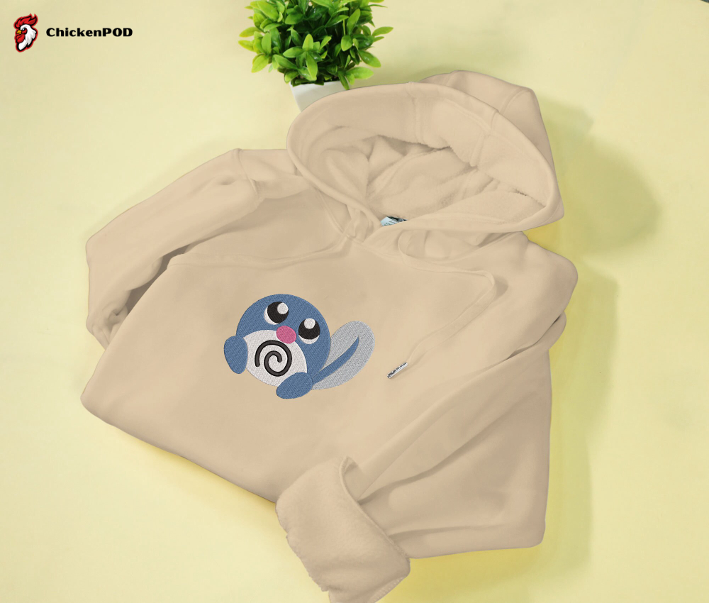 Poliwag Embroidered Hoodie: Stylish Water Poliwag Sweatshirt – Perfect Gift!