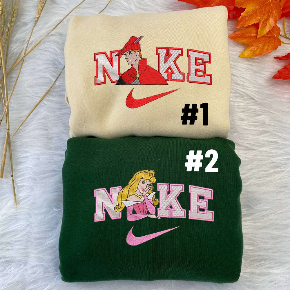 Disney Nike Princess Aurora & Prince Phillip Embroidered Sweatshirts: Royally Comfy!