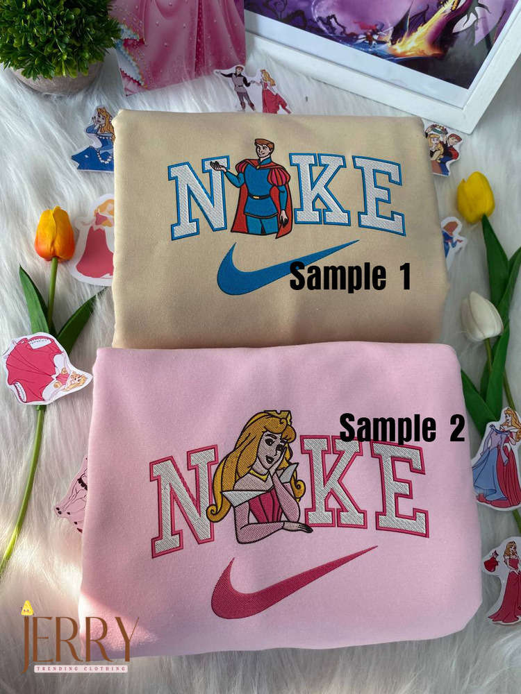 Disney Nike Embroidered Sweatshirts: Princess Aurora & Prince Phillip Sleeping Beauty Collection