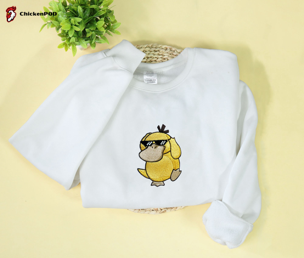 Psyduck Embroidered Sweatshirt – Perfect Anime Gift for Christmas & Birthdays!