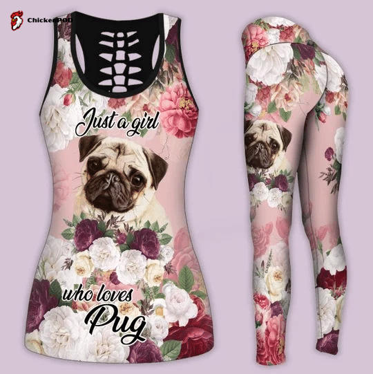 Pug Dog Combo Tank top + Legging Outfit For Women Sport Gifts PL