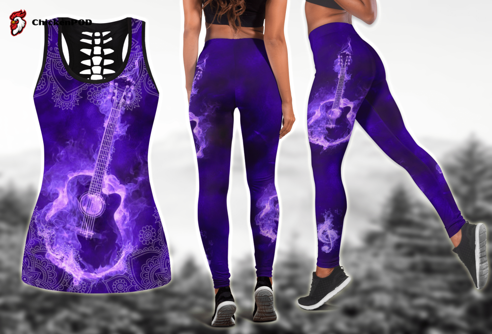 Purple Guitar Passion Combo Legging + Tank