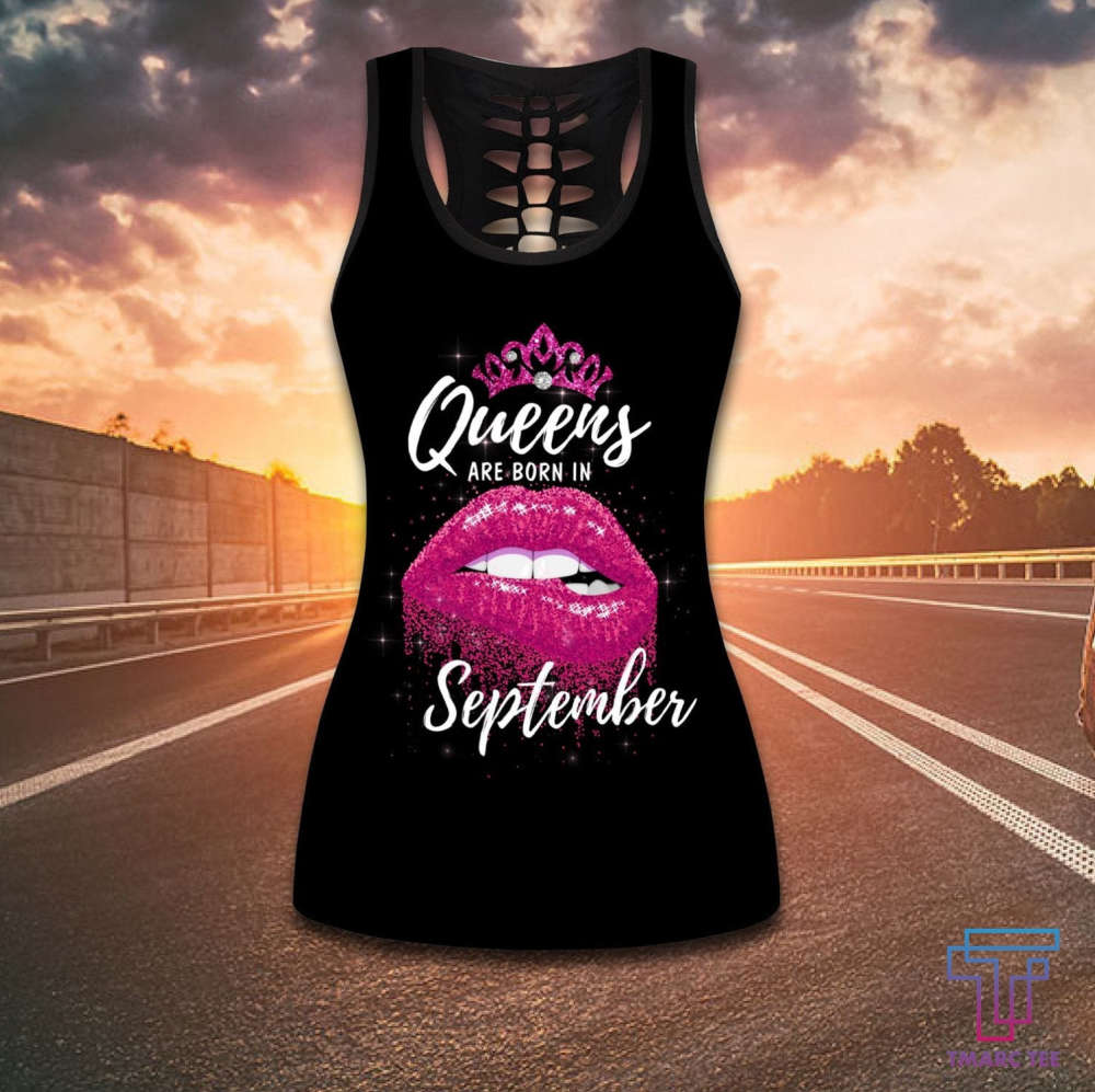 Queens are born in September Love rose combo legging+tank