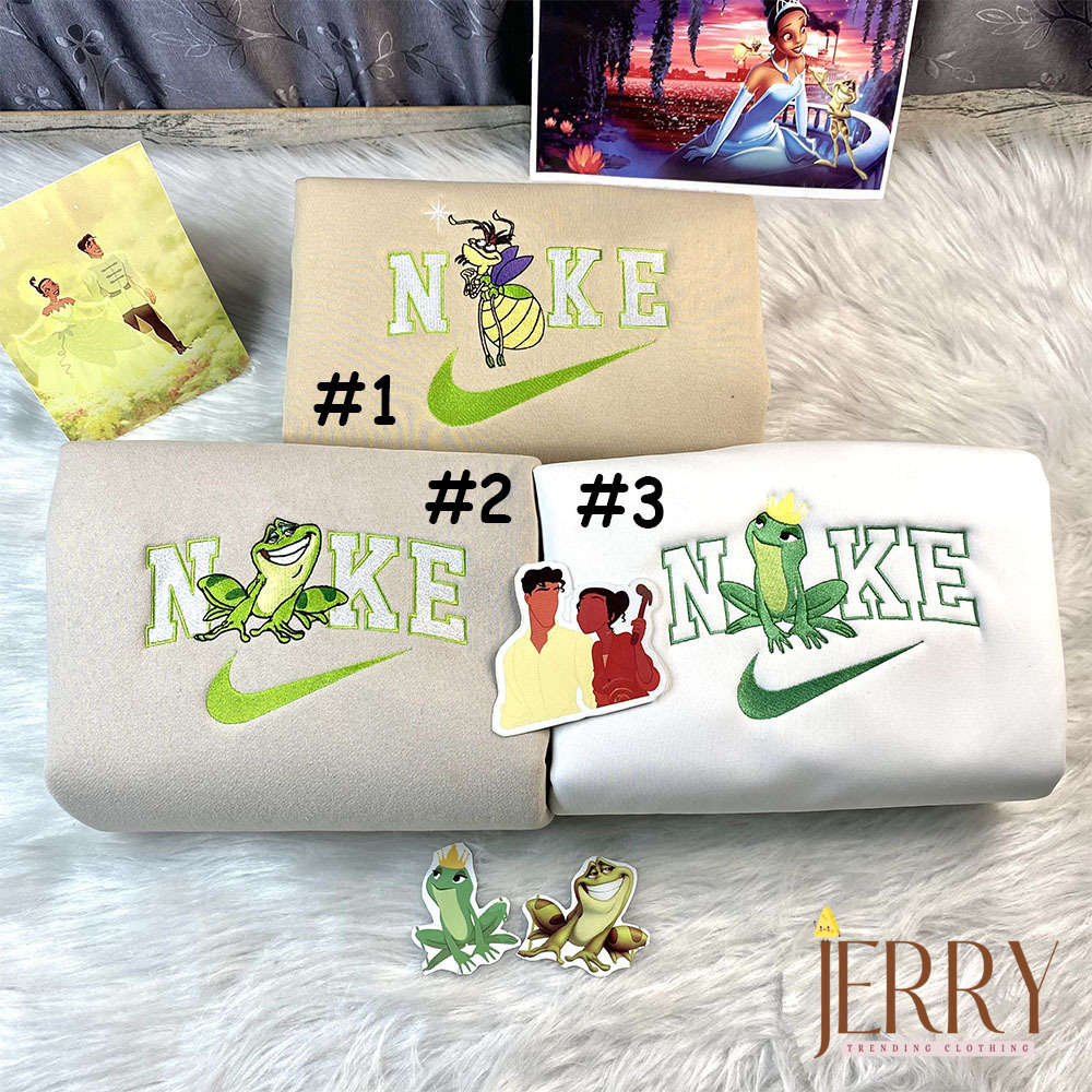 Disney s Ray the Frog & Princess Nike Sweatshirt: Embroidered Movie Merch