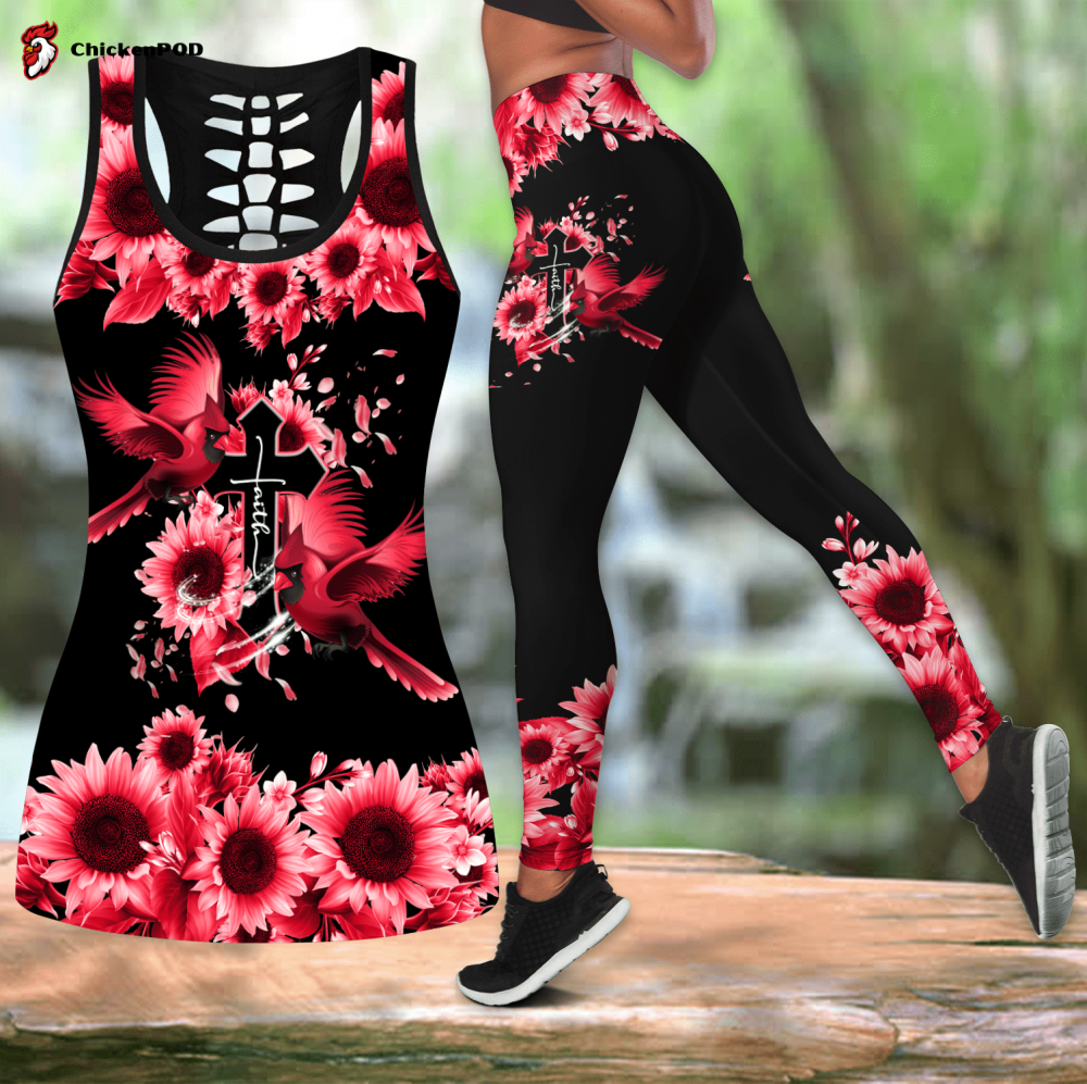 African American 3D print combo legging tanktop Sport GiftsKT