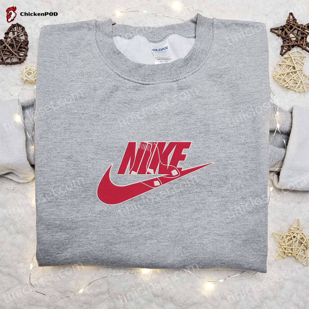 Devil Angel Nike Sweatshirt: Custom Nike Logo Embroidered Hoodie & Shirt