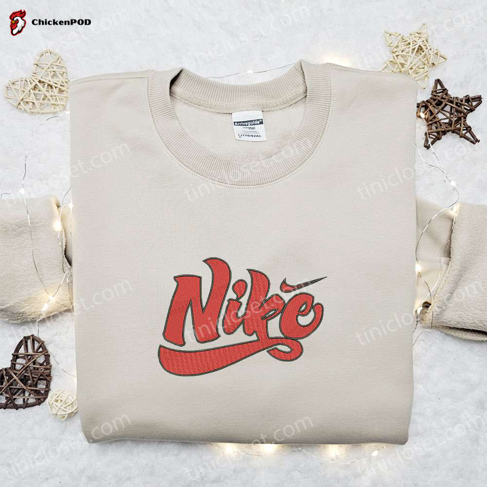 Retro Nike Logo Embroidered Shirt & Hoodie: Best Nike-Inspired Gift Idea