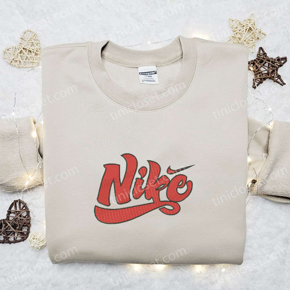 Retro Nike Logo Embroidered Shirt & Hoodie: Best Nike-Inspired Gift Idea