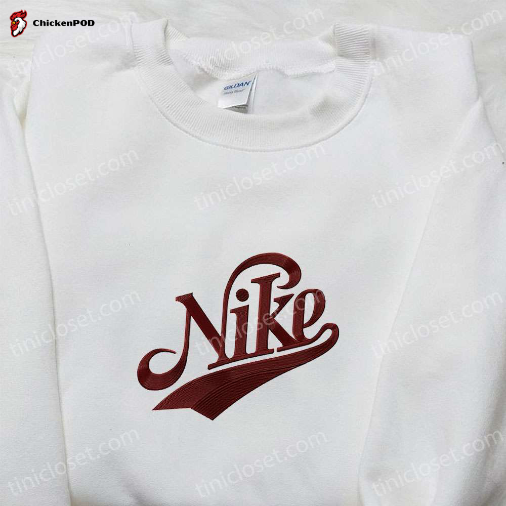 Retro Vintage Nike Embroidered Sweatshirt – Nike Inspired Shirt Perfect Family Gift