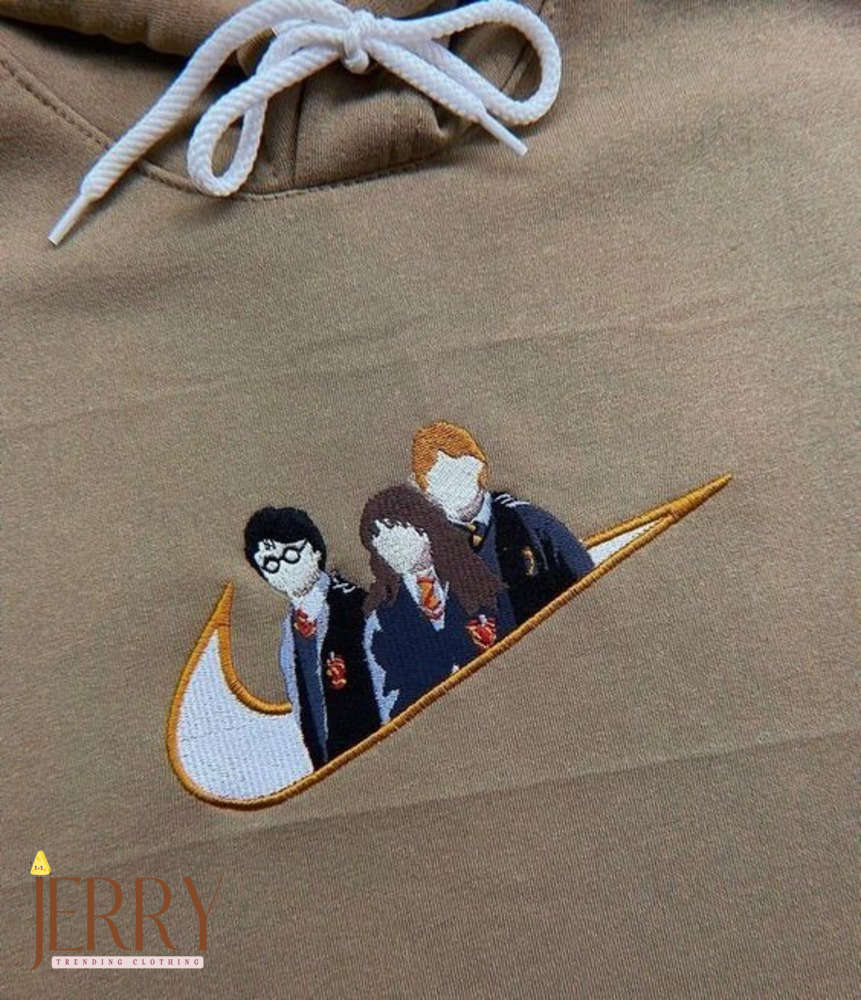 Magical Harry Potter Nike Embroidered Sweatshirt with Ron and Hermione – Limited Edition