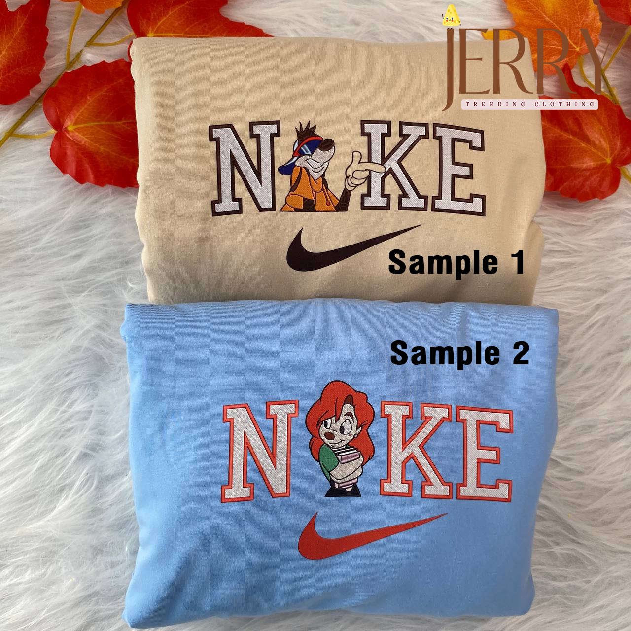 Disney Movie Nike Sweatshirts: Roxanne and Goofy Embroidered Collection