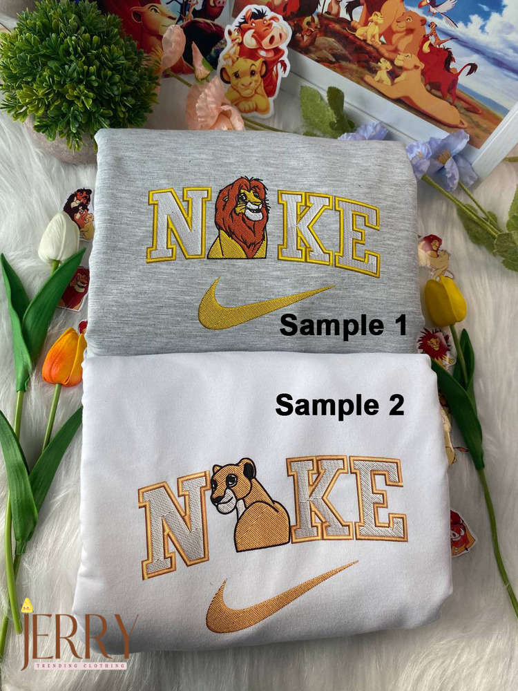 Disney Nike Lion King Sweatshirts: Simba and Nala Embroidered for True Fans!