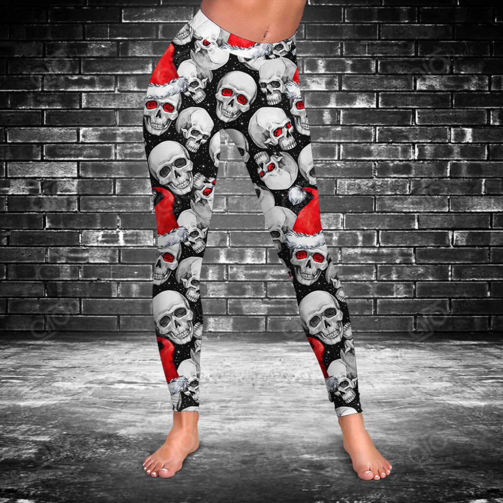 Skull Christmas Hollow Tank Top Or Legging