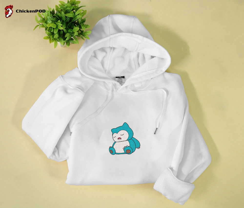 Cozy Snorlax Embroidered Hoodie: Perfect Christmas & Birthday Gifts