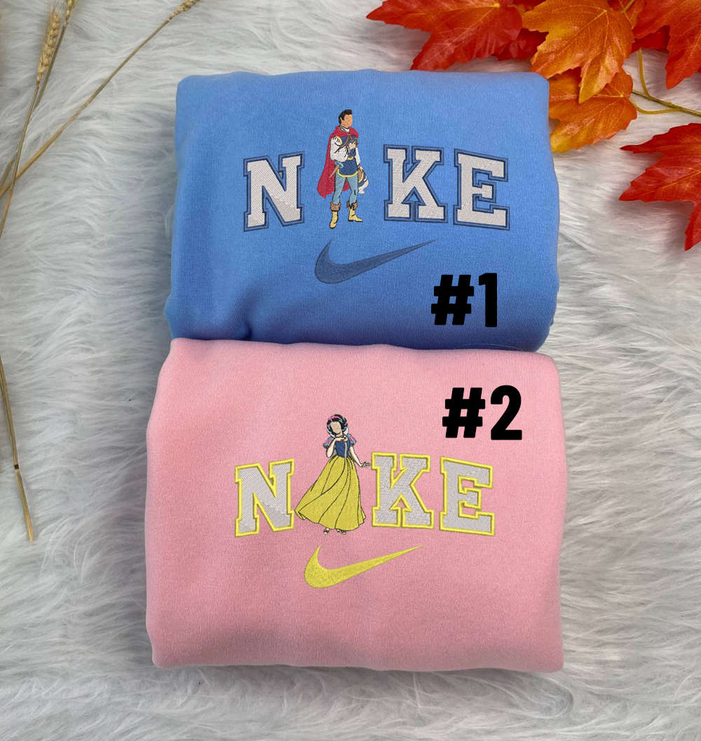 Disney Nike Snow White & Prince Charming Embroidered Sweatshirts: Magical Apparel for Disney Fans