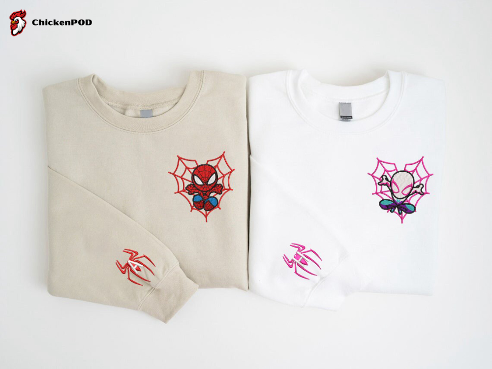 Spider Couple Embroidered Sweater – Trending Marvel Sweatshirt