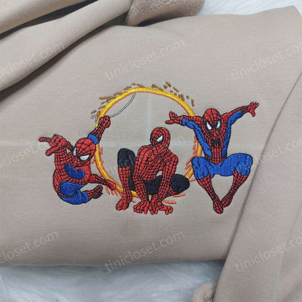 Spider-Man Embroidered Shirt No Way Home Hoodie & Marvel Sweatshirt: Embrace the Ultimate Superhero Style!