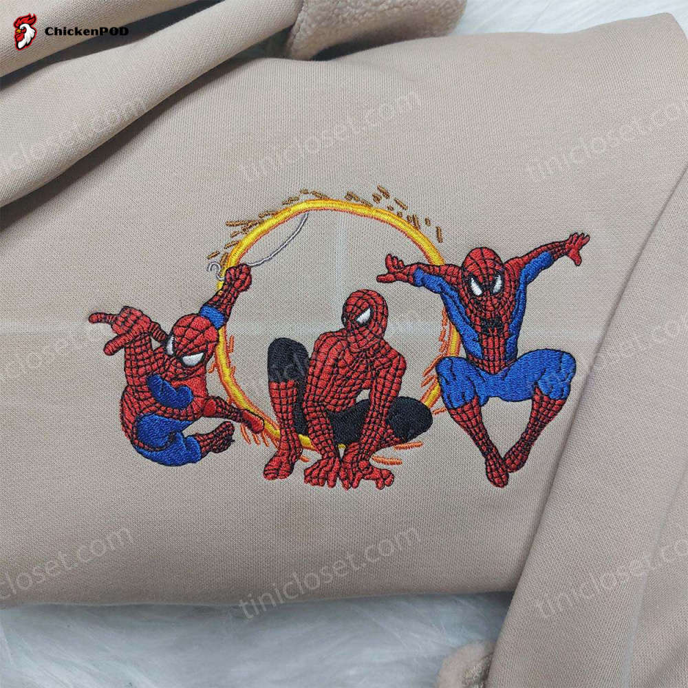 Spider-Man Embroidered Shirt No Way Home Hoodie & Marvel Sweatshirt: Embrace the Ultimate Superhero Style!