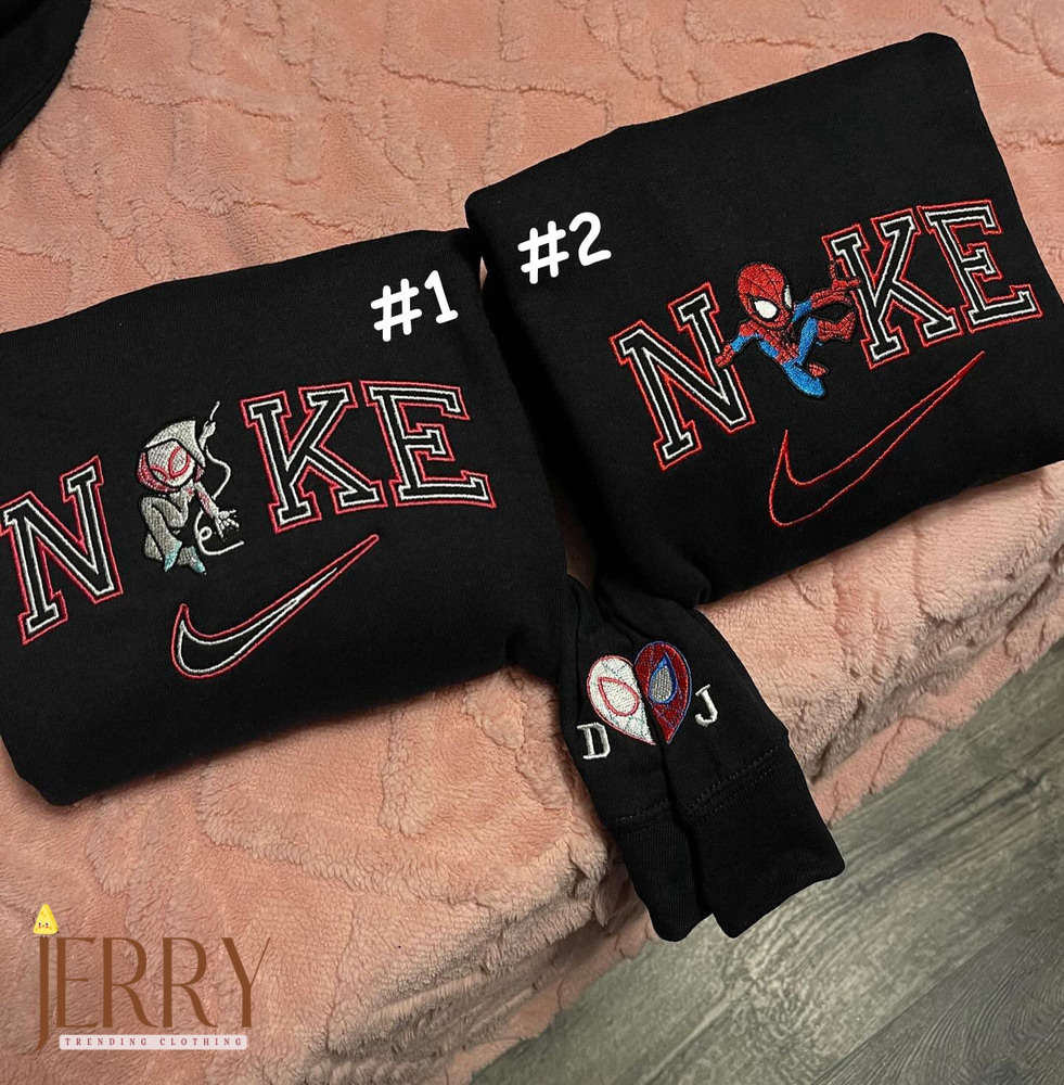 Hello Kitty or Kurumi Nike Embroidered Sweatshirt & Hoodies: Cute and Stylish Matching Sets