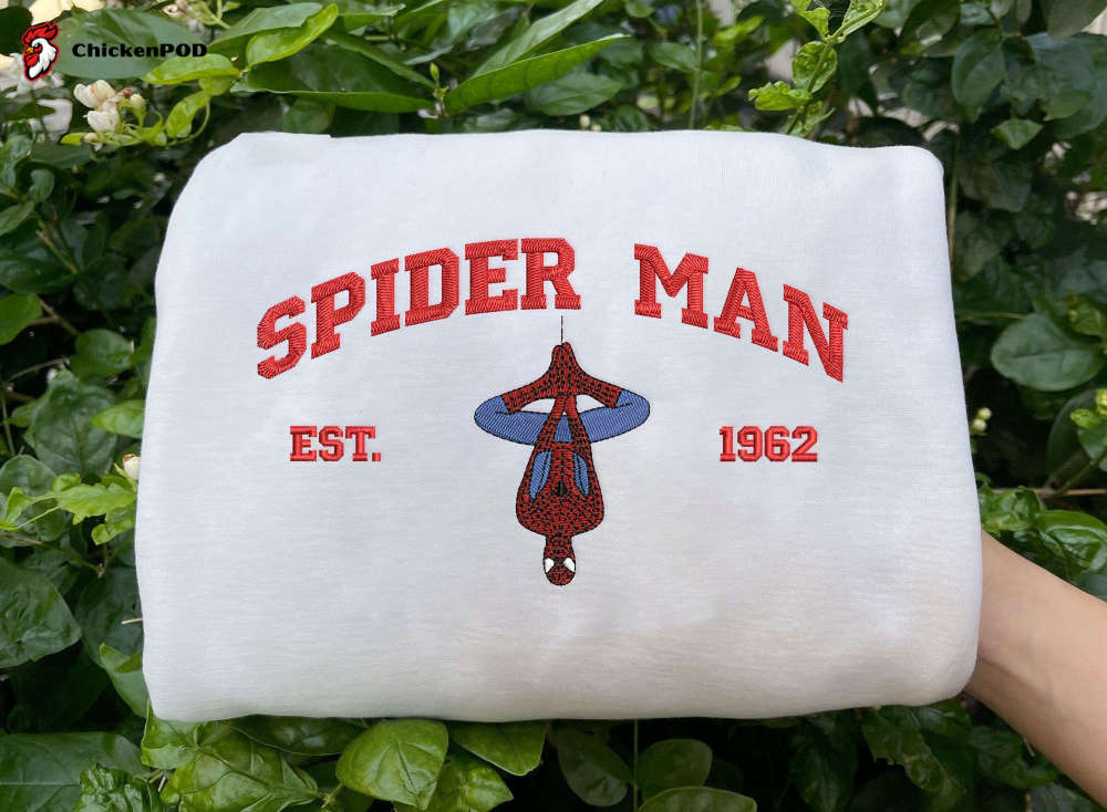 Spiderman Embroidered Sweatshirts: Trending Superhero Crewnecks for Christmas