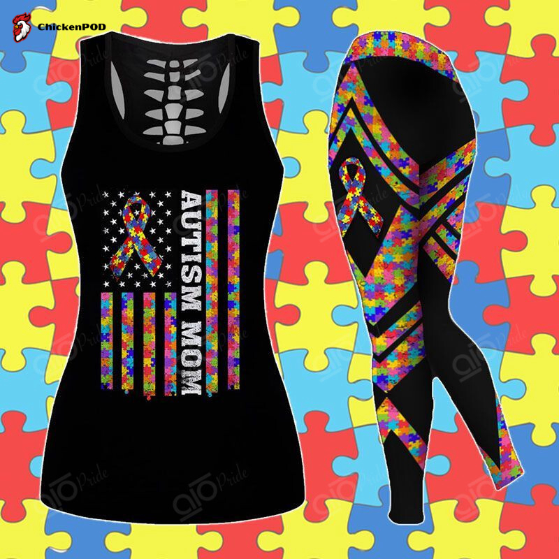 Sport Gift – Autism Mom Hollow Tank Top or Legging