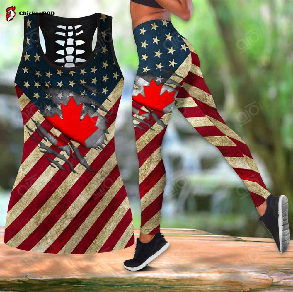 Sport Gift – Canada – America 3D Hollow Tank Top or Legging