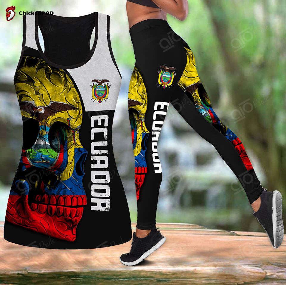 Sport Gift – Ecuador Skull 3D Woman Tank Top Or Legging