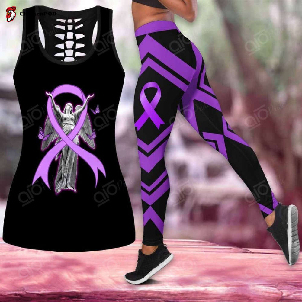 Sport Gift – Fibromyalgia Angel Hollow Tank Top or Legging