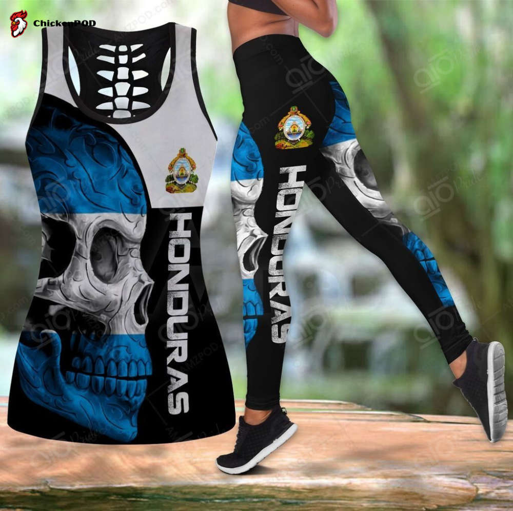 Sport Gift – Honduras Skull 3D Hollow Tank Top or Legging