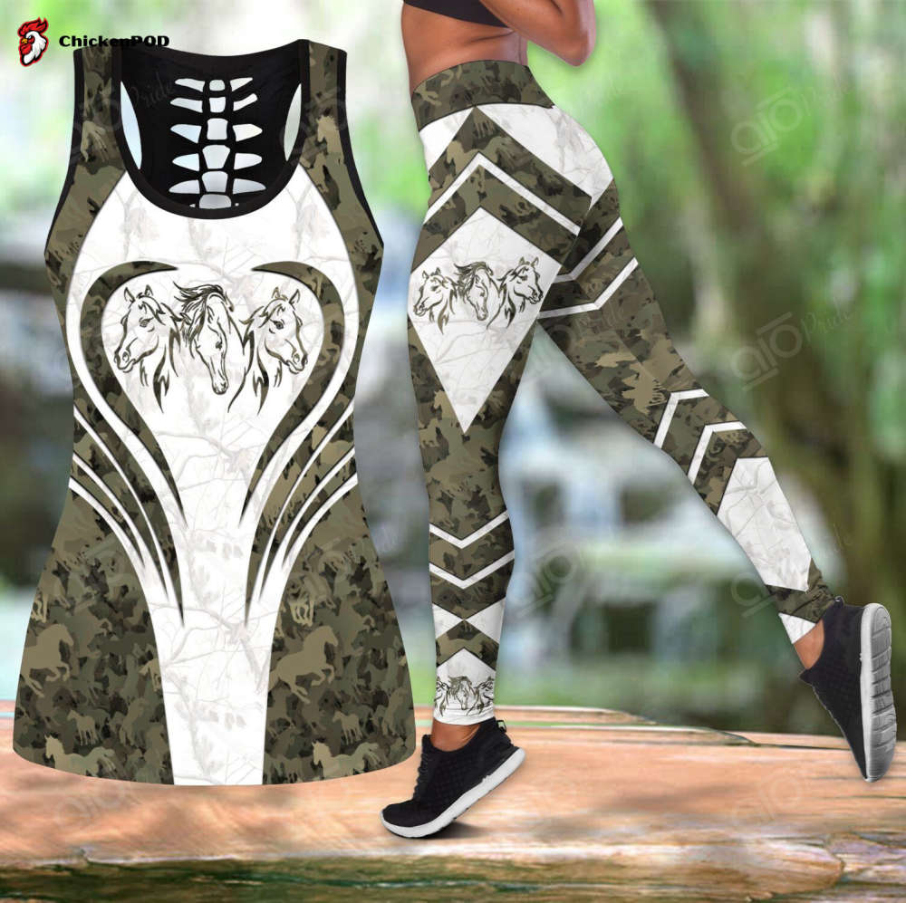 Sport Gift – Horse Camo Hollow Tank Top or Legging