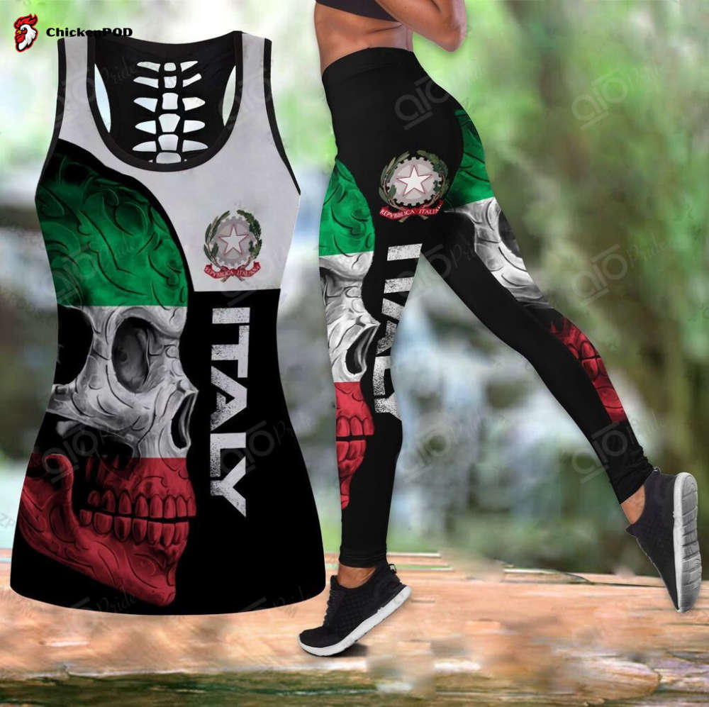 Sport Gift – Italy Skull 3D Hollow Tank Top or Legging