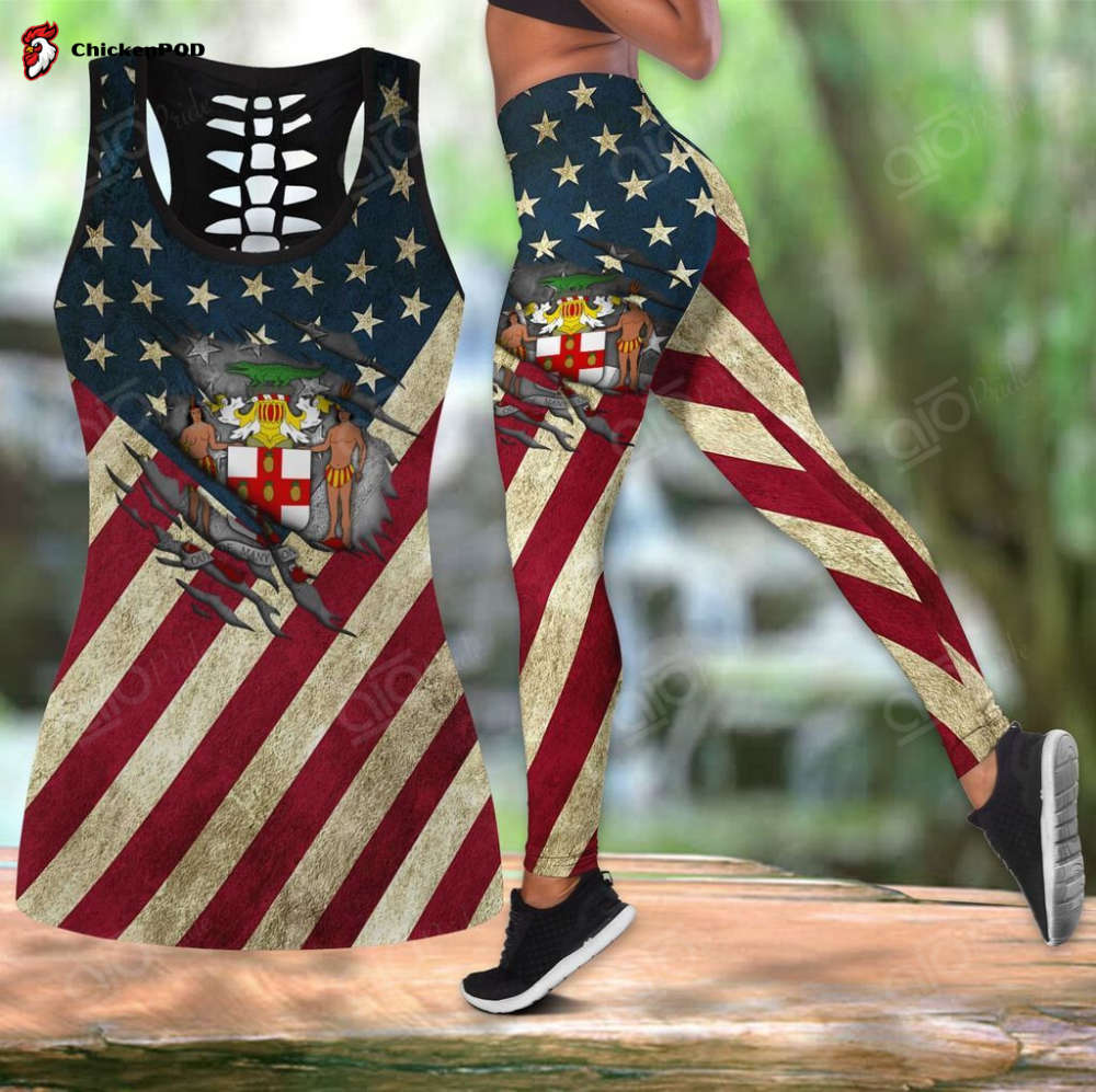 Sport Gift – Jamaica – America 3D Hollow Tank Top or Legging