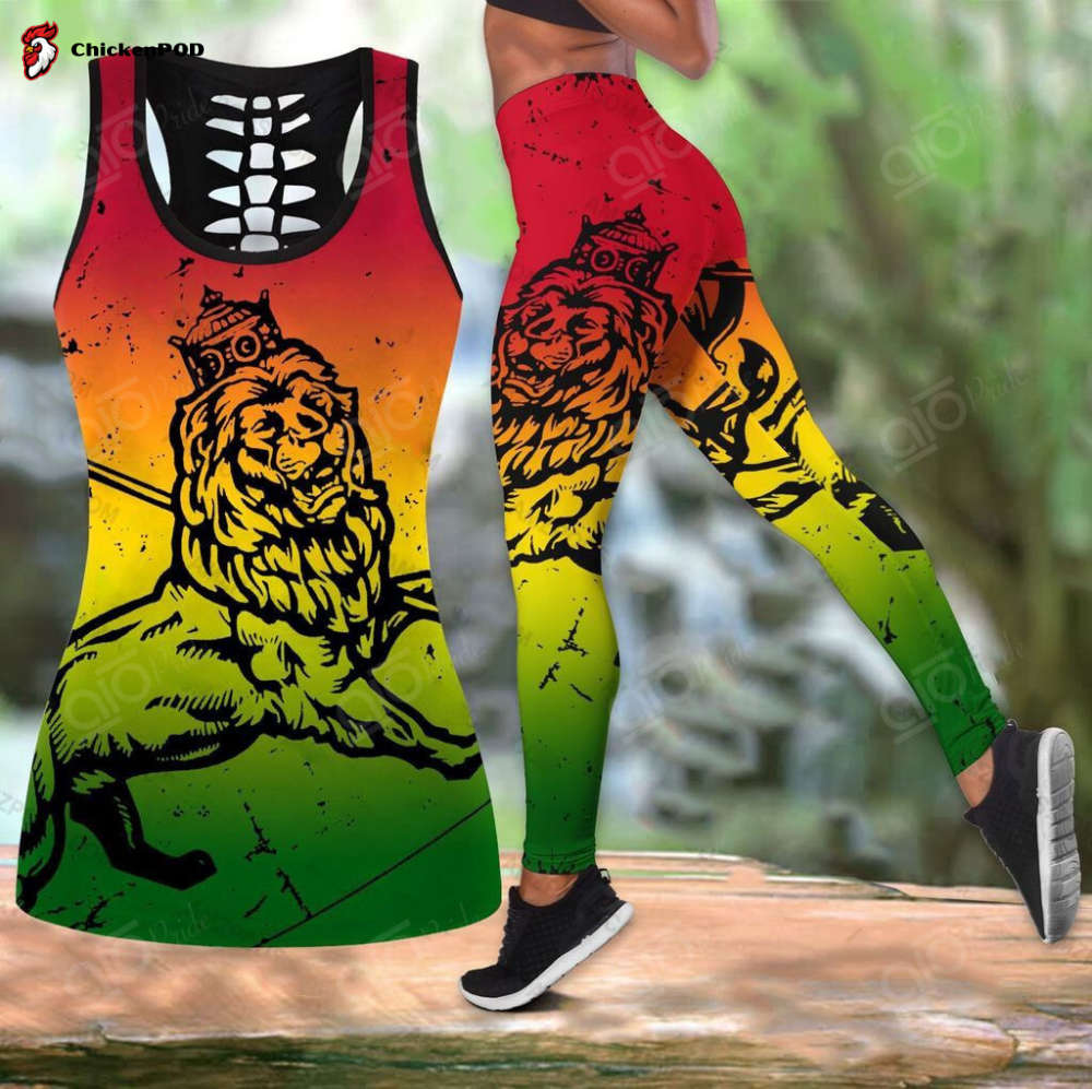 Sport Gift – Jamaica Lion Style Hollow Tank Top or Legging