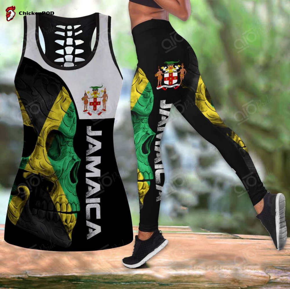 Sport Gift – Jamaica Skull 3D Hollow Tank Top or Legging