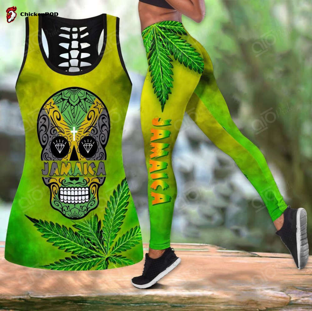 Sport Gift – Jamaica Skull Hollow Tank Top or Legging