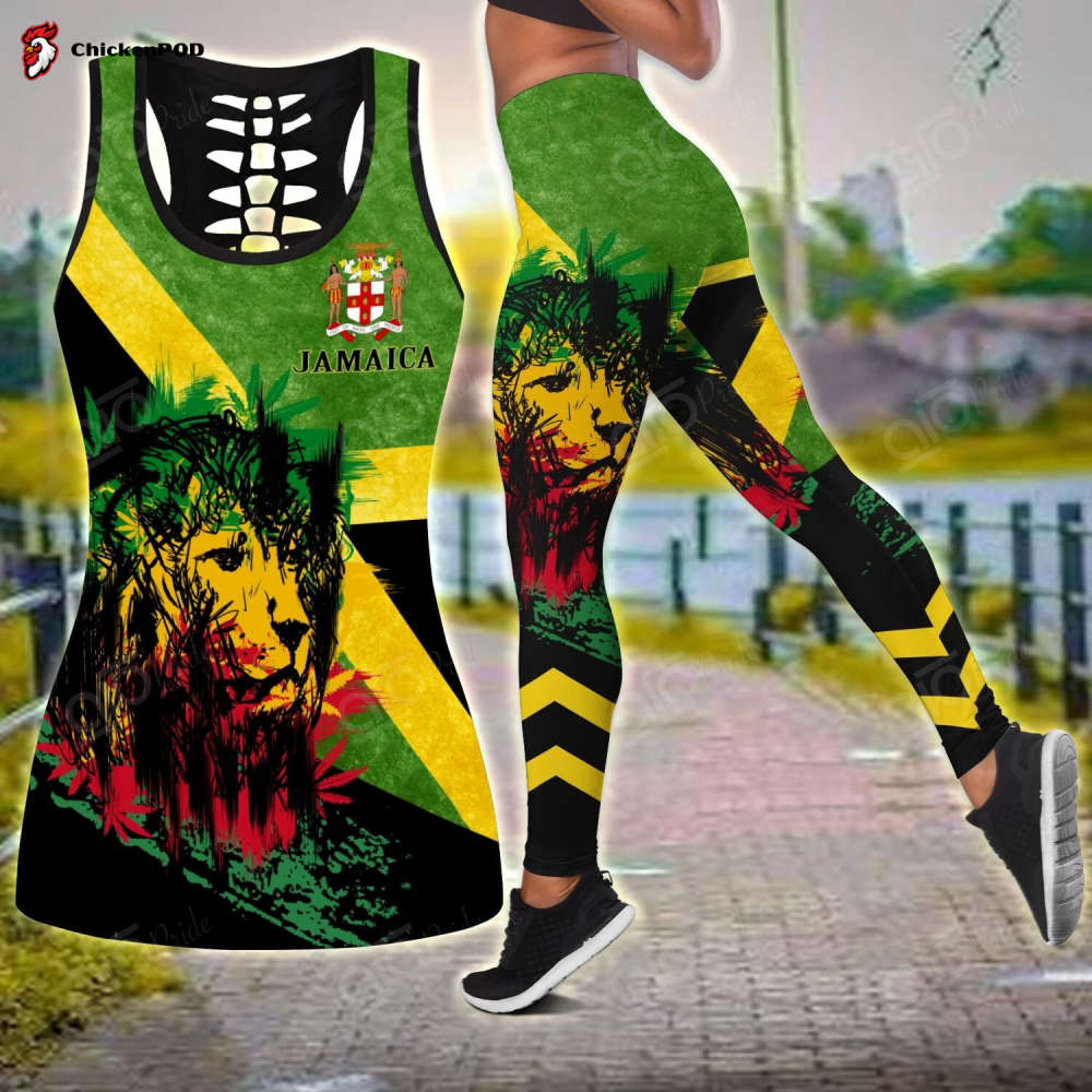 Sport Gift – Jamaican Lion Special Hollow Tank Top or Legging