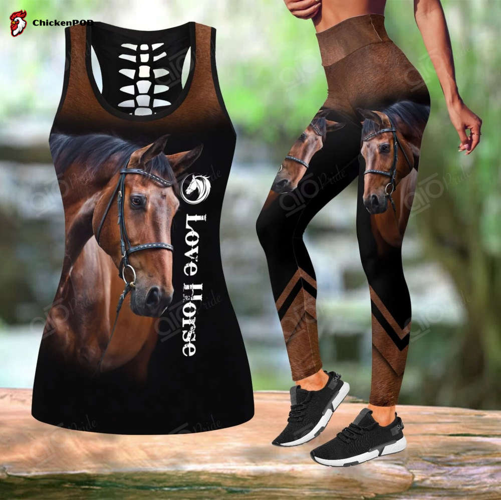 Sport Gift – Love Horse Hollow Tank Top Or Legging