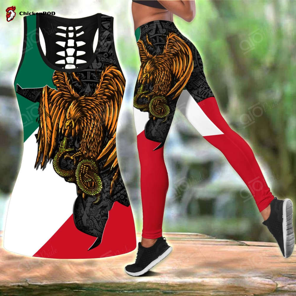 Sport Gift – Mexico Aztec & Eagle Hollow Tank Top or Legging