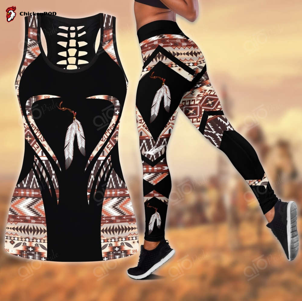 Sport Gift Native American 3D Hollow Tank Top Or High Waist Leggings