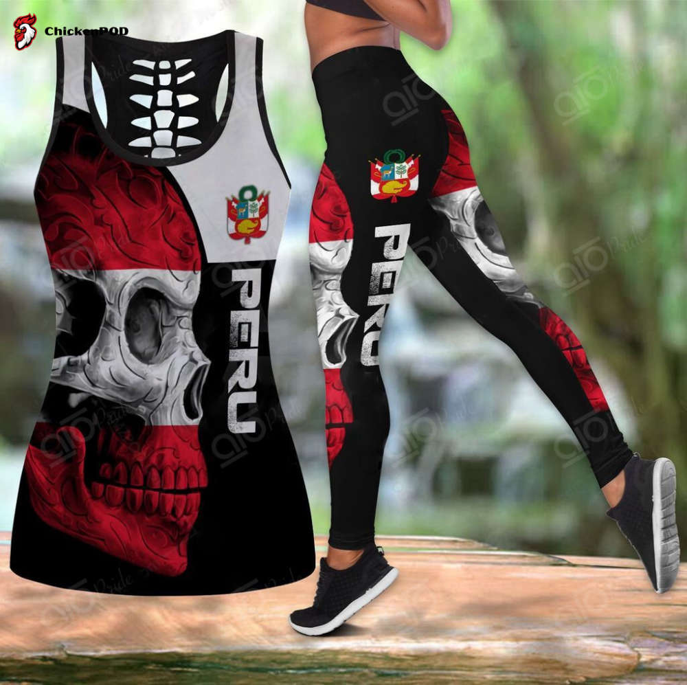 Sport Gift – Peru Skull 3D Hollow Tank Top or Legging